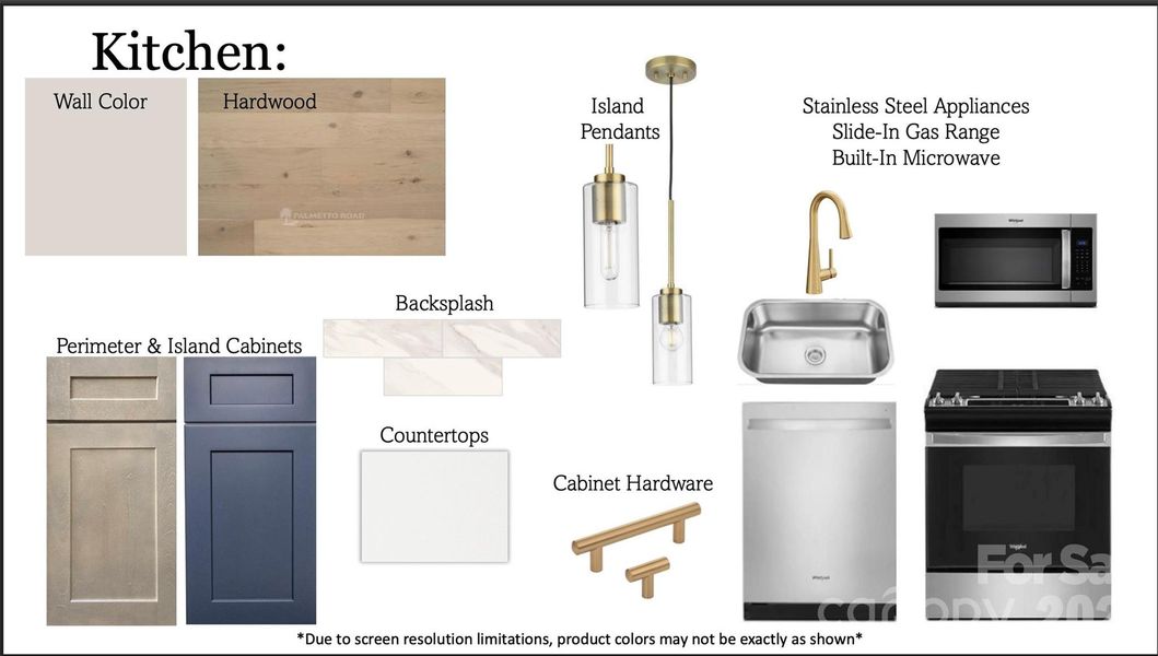 Selections for kitchen