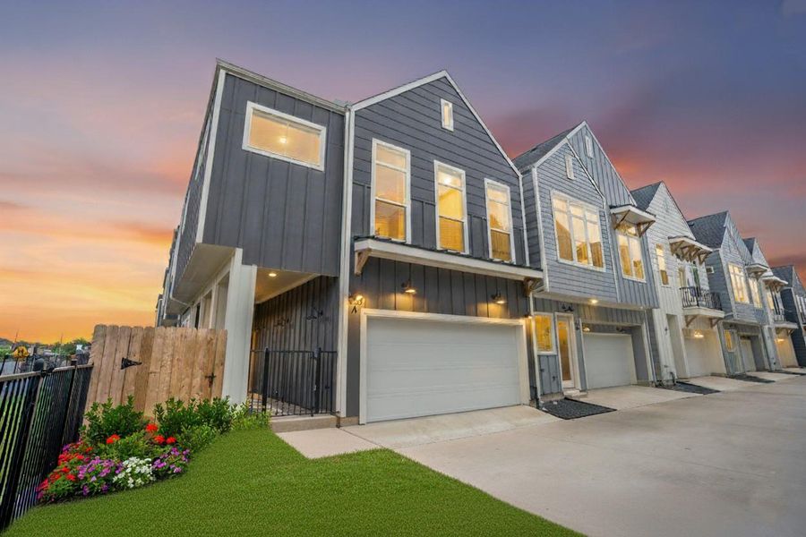 Front exterior of a new home in , Houston, TX, highlighting curb appeal (Image 17). Front exterior of a new home in , Houston, TX, highlighting curb appeal (Image 17).