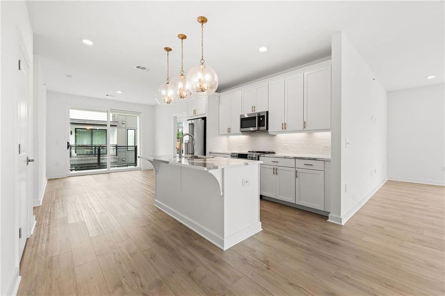 Furnished interior view inside a new home in , Atlanta (Image 8). Furnished interior view inside a new home in , Atlanta (Image 8).
