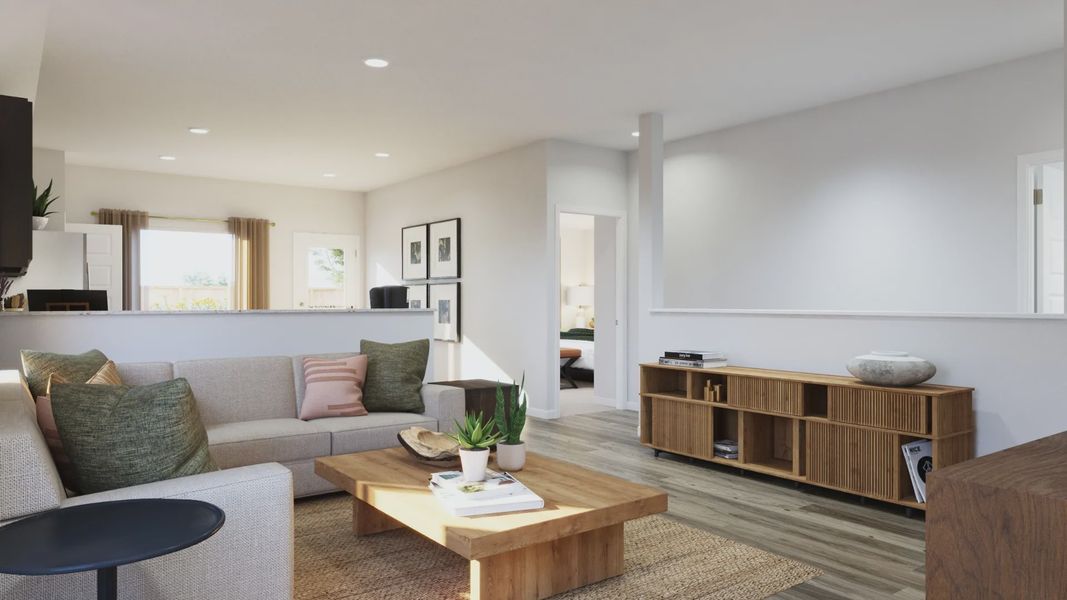 Representative furnished interior of a home built from the The Sweetwater by Legend Homes in Timber Creek, San Antonio (Image 4).