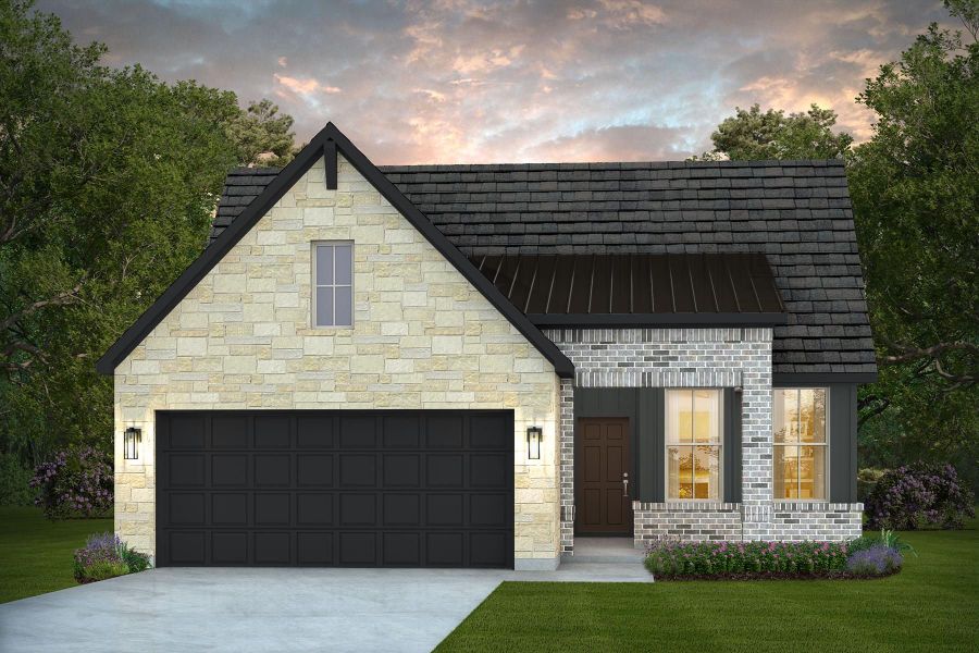 Representative exterior photo of a completed home built from the Blanca by Pulte Homes in Bison Ridge, San Antonio, TX (Image 6). Representative exterior photo of a completed home built from the Blanca by Pulte Homes in Bison Ridge, San Antonio, TX (Image 6).