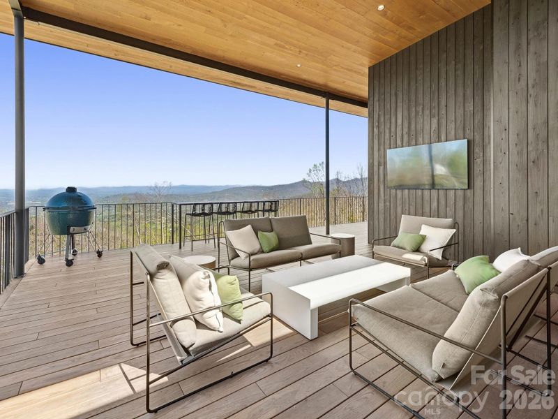 Exterior details and patio area of a home in , Asheville (Image 23).