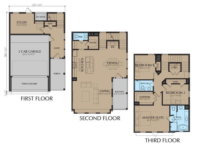 2D floor plan layout of this home in , Houston, TX (Image 4). 2D floor plan layout of this home in , Houston, TX (Image 4).
