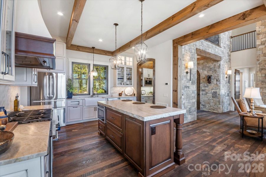 Furnished interior view inside a new home in , Lake Toxaway (Image 5).