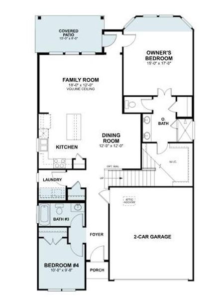 2D floor plan layout of this home in Cascades at Onion Creek, Austin, TX (Image 2). 2D floor plan layout of this home in Cascades at Onion Creek, Austin, TX (Image 2).