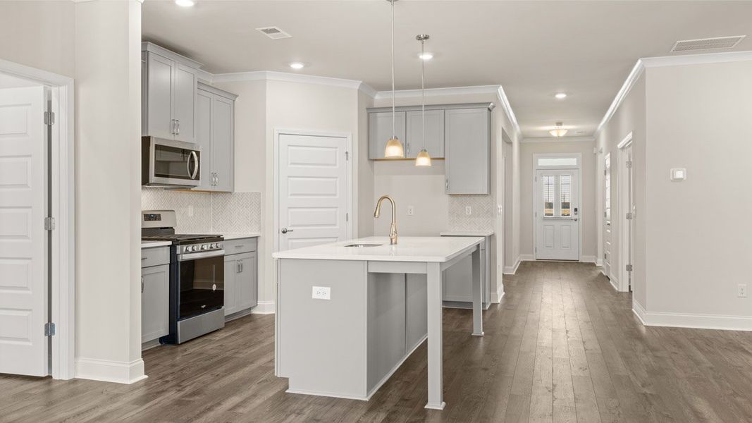 Furnished interior view inside a new home in Oak Ridge Meadows - Active Adult, Locust Grove (Image 8). Furnished interior view inside a new home in Oak Ridge Meadows - Active Adult, Locust Grove (Image 8).