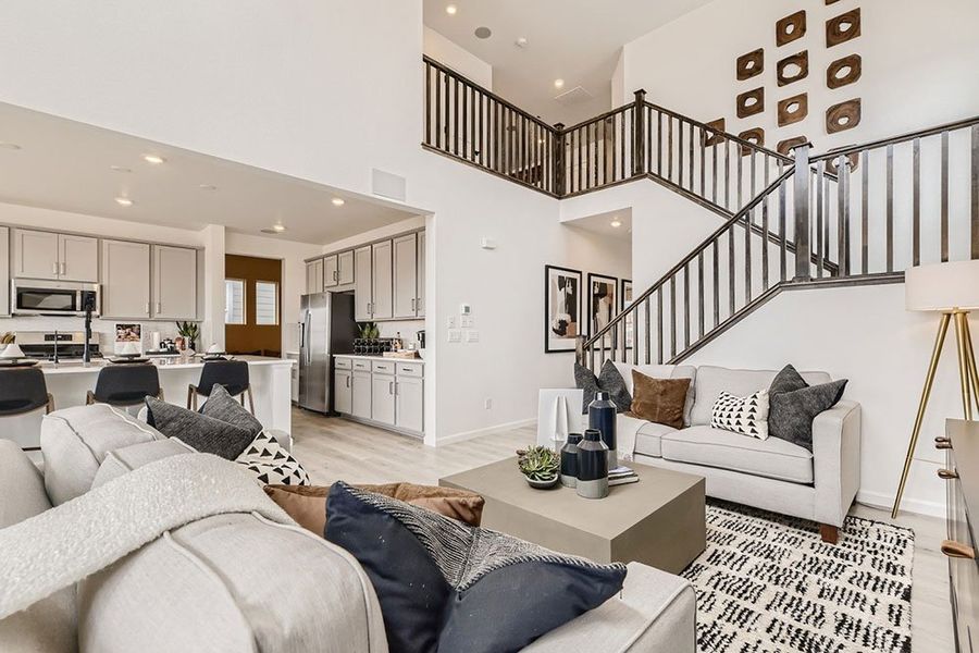 Representative furnished interior of a home built from the Ridgway by Taylor Morrison in The Fields at Looking Glass Town Collection, Parker (Image 15).