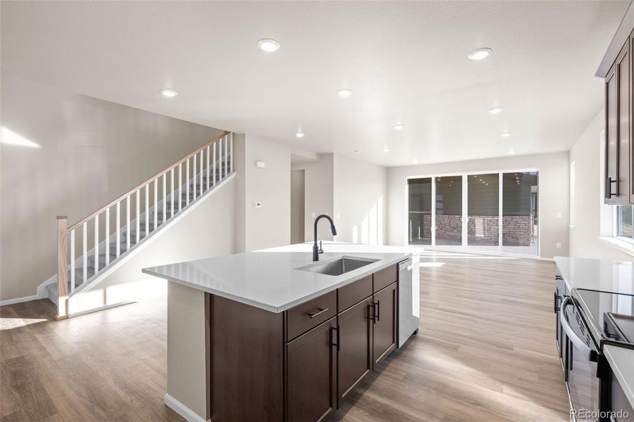 Furnished interior view inside a new home in Painted Prairie, Aurora (Image 10).
