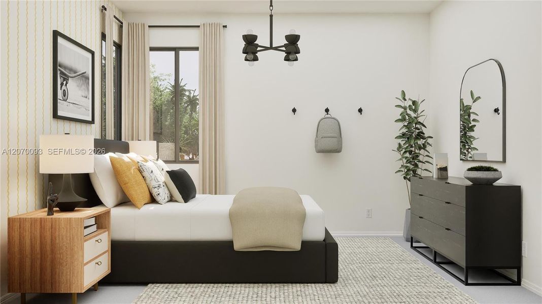 Furnished interior view inside a new home in Coral Breeze, Miami (Image 17).