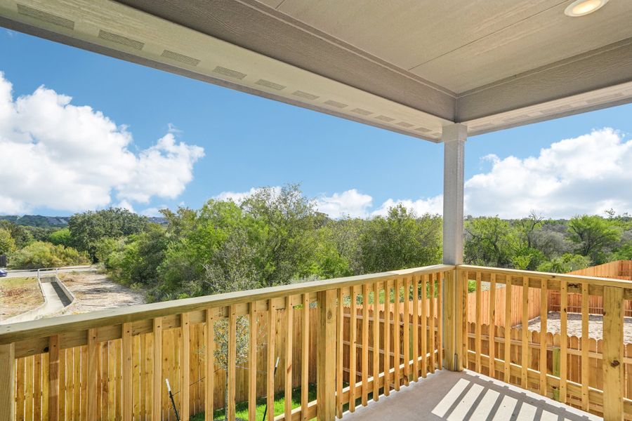 Back exterior of the Preston floorplan at a Meritage Homes community.