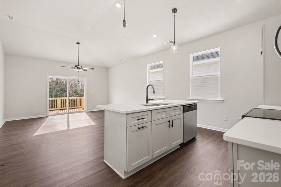 Furnished interior view inside a new home in , Lowell (Image 5).