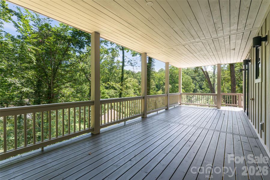 Exterior details and patio area of a home in , Asheville (Image 30).
