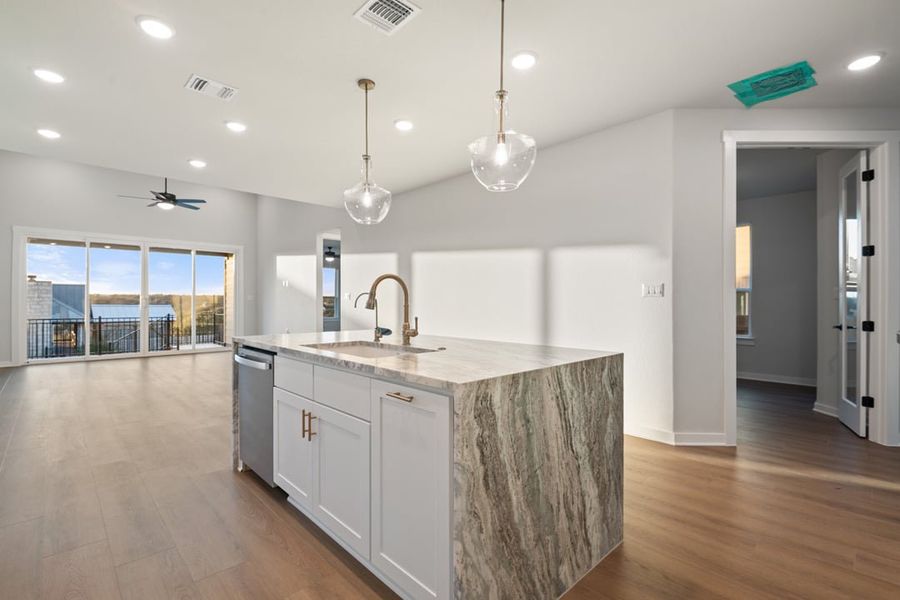 Furnished interior view inside a new home in Terrace Collection at Lariat, Liberty Hill (Image 10).