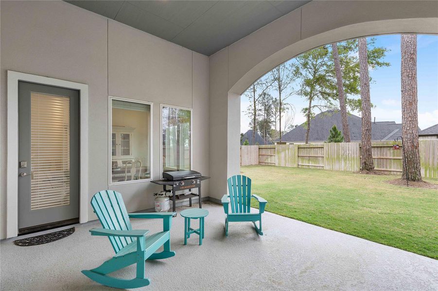 Exterior details and patio area of a home in , Conroe (Image 4). Exterior details and patio area of a home in , Conroe (Image 4).