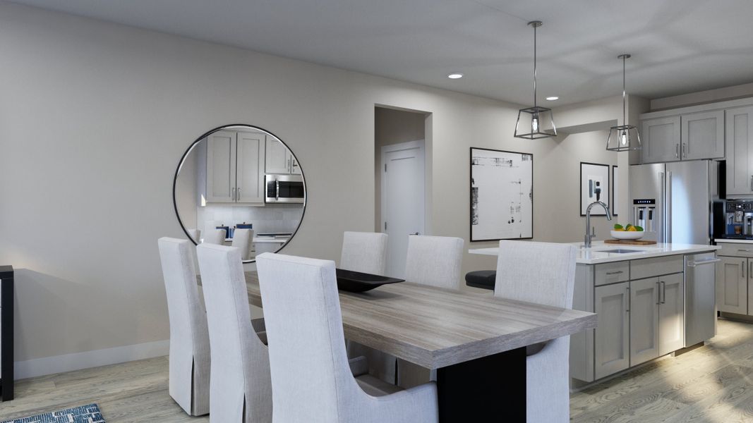 Furnished interior view inside a new home in Lariat, Liberty Hill (Image 6).