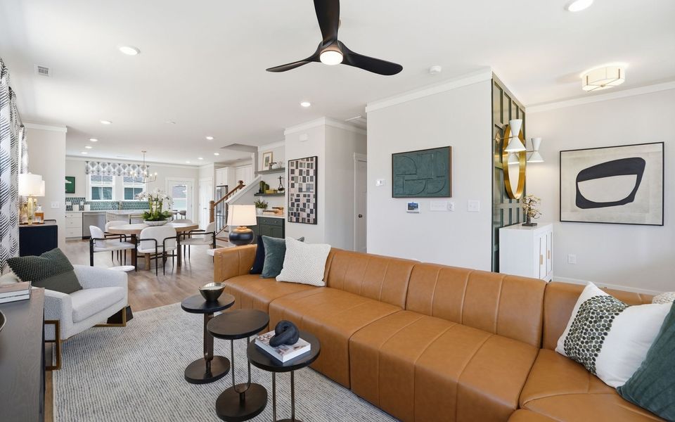 Representative furnished interior of a home built from the Aiden by Brookfield Residential in Wendell Falls, Wendell (Image 7). Representative furnished interior of a home built from the Aiden by Brookfield Residential in Wendell Falls, Wendell (Image 7).