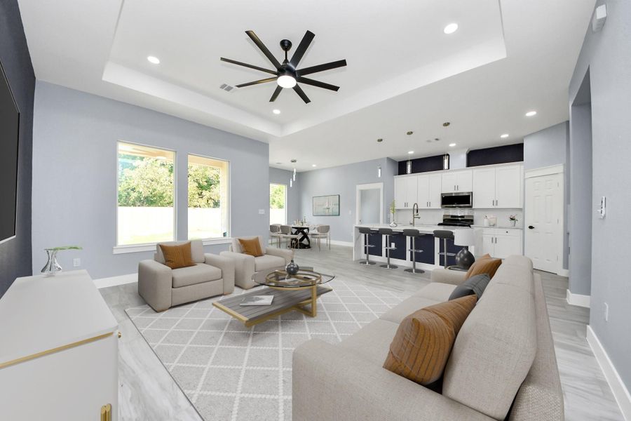 Furnished interior view inside a new home in , La Porte (Image 13).