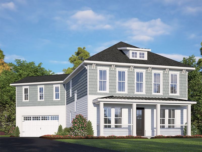 Representative exterior photo of a completed home built from the The Wentworth by RobuckHomes in East & Mason, Wilmington, NC (Image 1). Representative exterior photo of a completed home built from the The Wentworth by RobuckHomes in East & Mason, Wilmington, NC (Image 1).