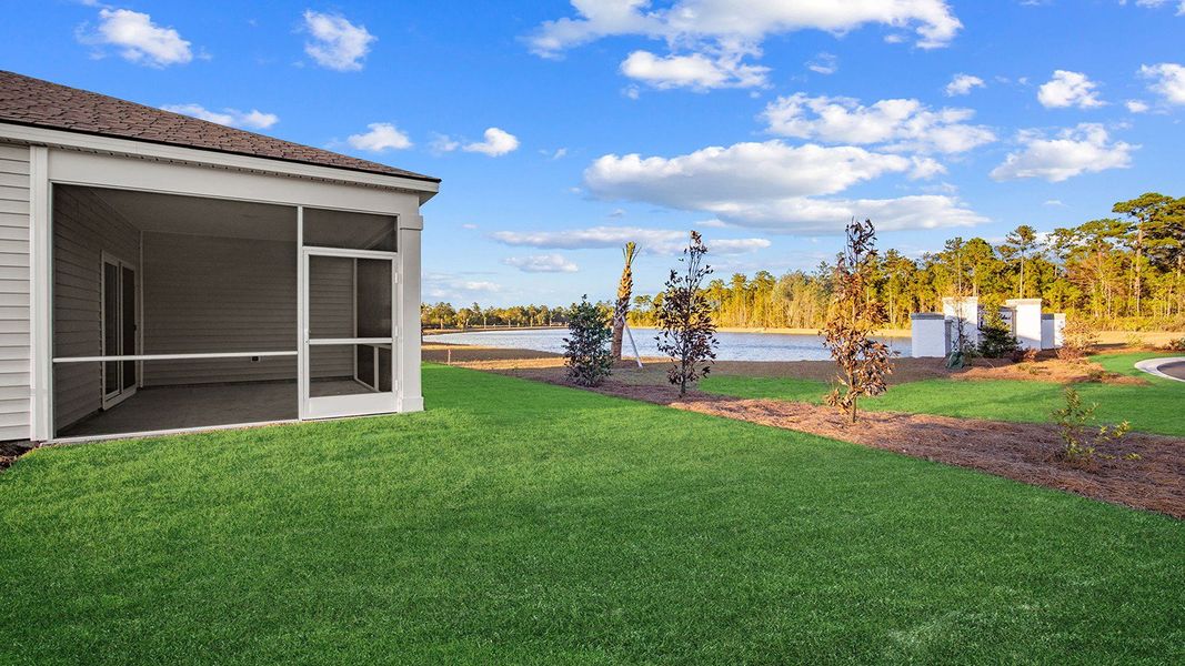 Exterior details and patio area of a home in The Lakes at North Glynn, Brunswick (Image 3).