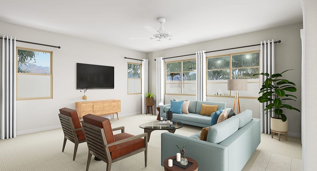 Representative furnished interior of a home built from the Kendrick Plan 3506 by Tri Pointe Homes in Waterston Central, Gilbert (Image 6).