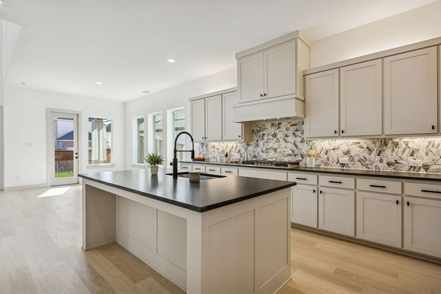 Our Corsica plan offers a spacious kitchen where all the chefs in the family can create gourmet meals!