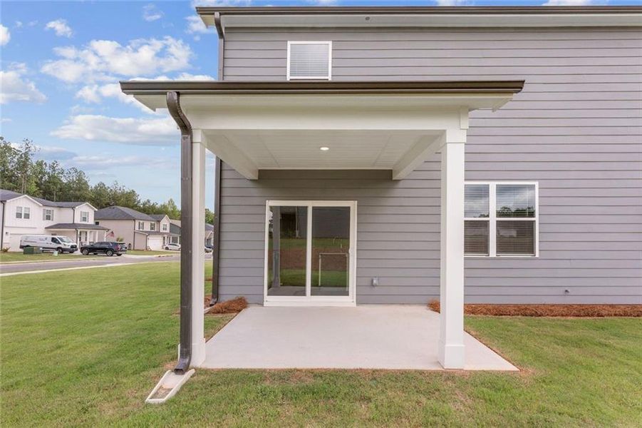 Exterior details and patio area of a home in Reserve at Gum Springs, Jefferson (Image 4). Exterior details and patio area of a home in Reserve at Gum Springs, Jefferson (Image 4).