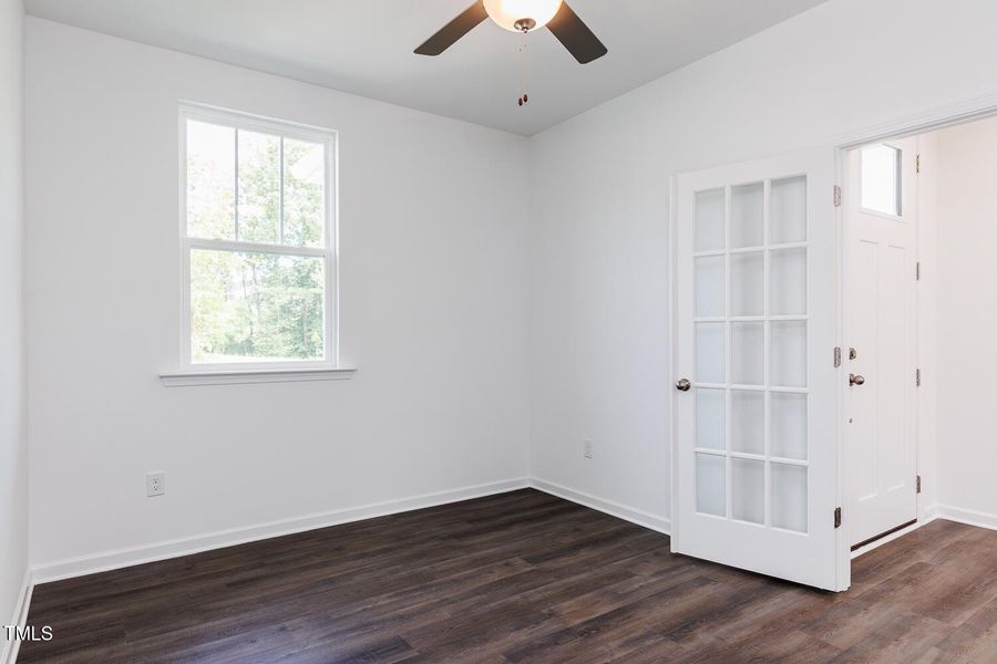 study with French doors