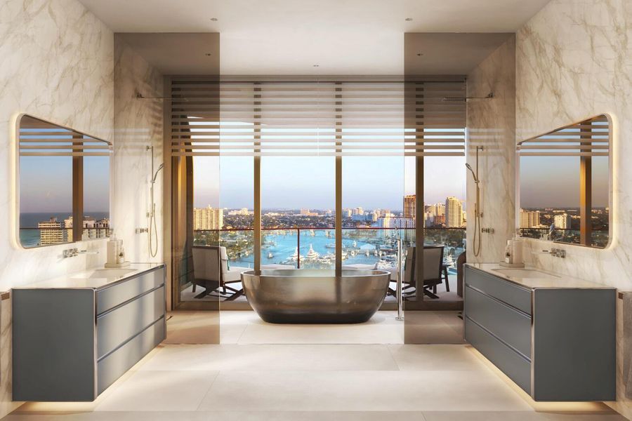 Furnished interior view inside a new home in Riva Residenze, Fort Lauderdale (Image 3).