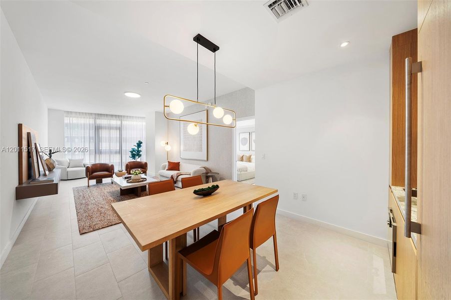 Furnished interior view inside a new home in , Miami Beach (Image 6). Furnished interior view inside a new home in , Miami Beach (Image 6).