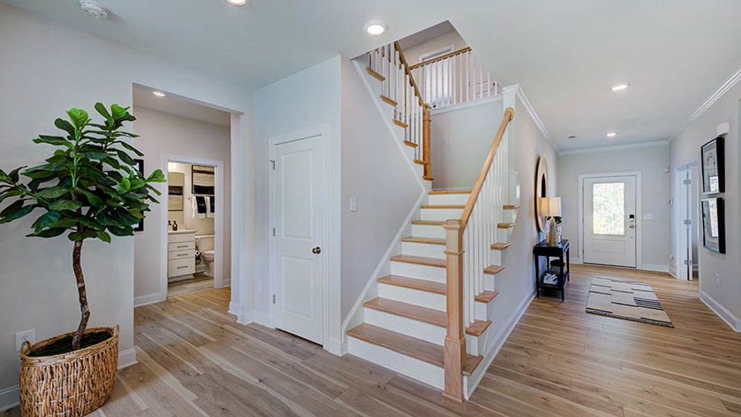 Furnished interior view inside a new home in Bridgeberry, Holly Springs (Image 10).