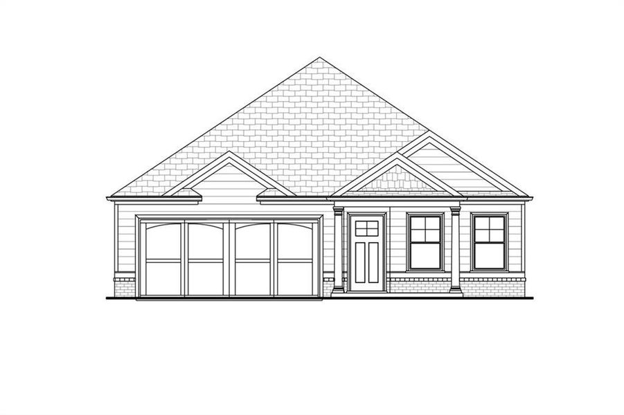 Front exterior of a new home in , Acworth, GA, highlighting curb appeal (Image 1).