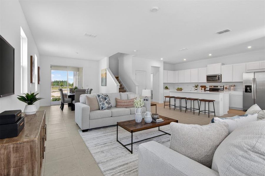 Furnished interior view inside a new home in , Orlando (Image 14).