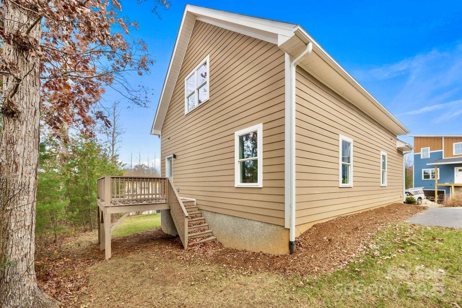 Exterior details and patio area of a home in , Arden (Image 29).
