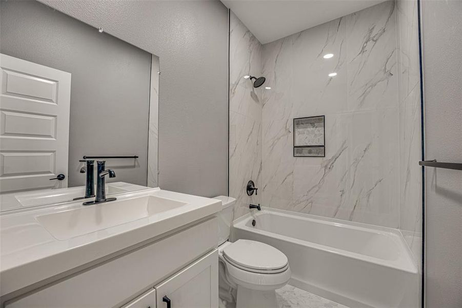 Furnished interior view inside a new home in , Rice (Image 9).