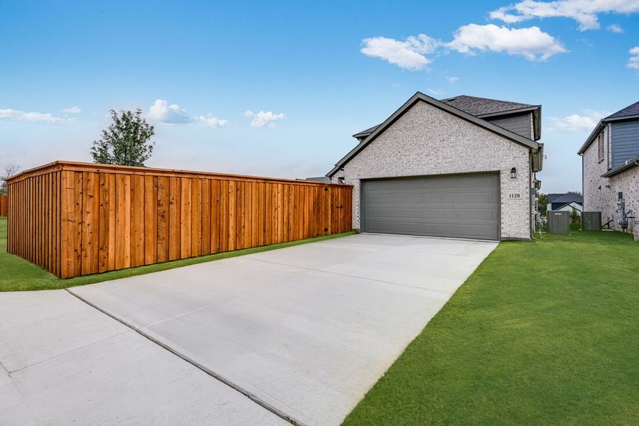 Exterior details and patio area of a home in Cross Creek Meadows 40s, Celina (Image 1). Exterior details and patio area of a home in Cross Creek Meadows 40s, Celina (Image 1).