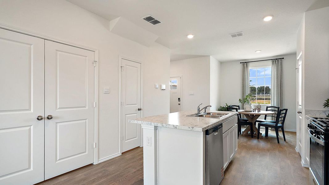 Furnished interior view inside a new home in Valverde, Bastrop (Image 4). Furnished interior view inside a new home in Valverde, Bastrop (Image 4).