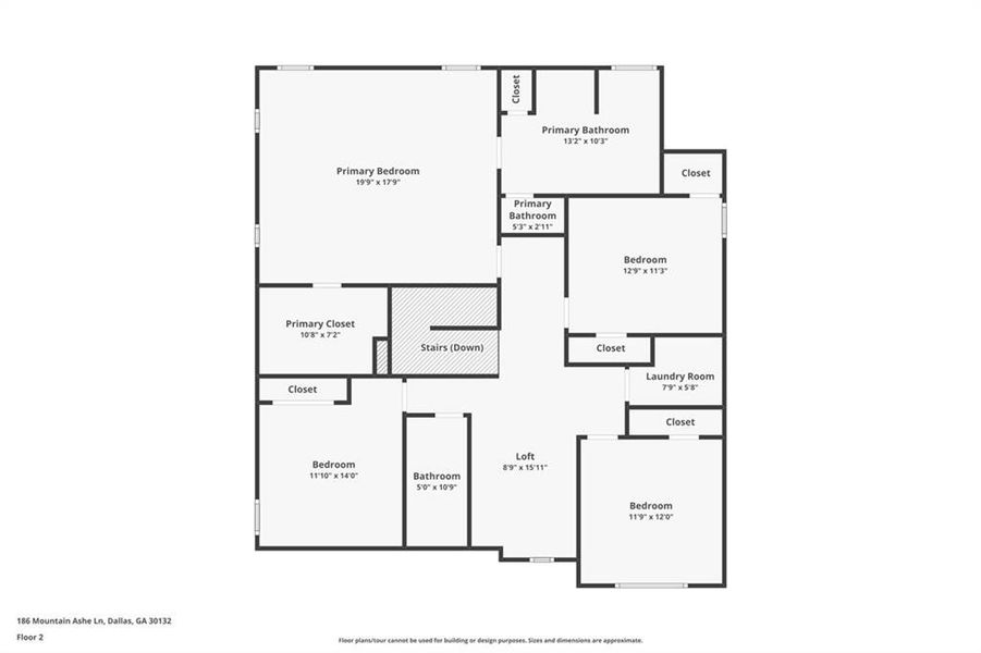 2D floor plan layout of this home in , Dallas, GA (Image 7).