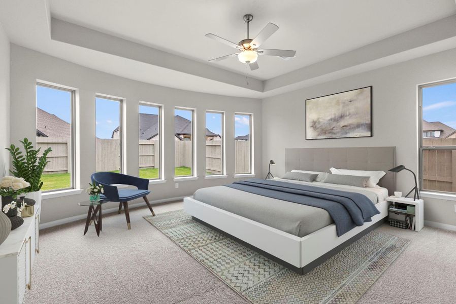 Furnished interior view inside a new home in Pomona, Manvel (Image 9).