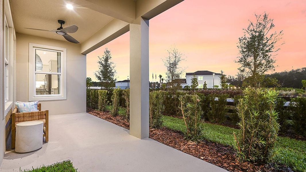 Representative exterior details of a home built from the Newberry by Taylor Morrison in Harvest at Ovation, Winter Garden (Image 3).