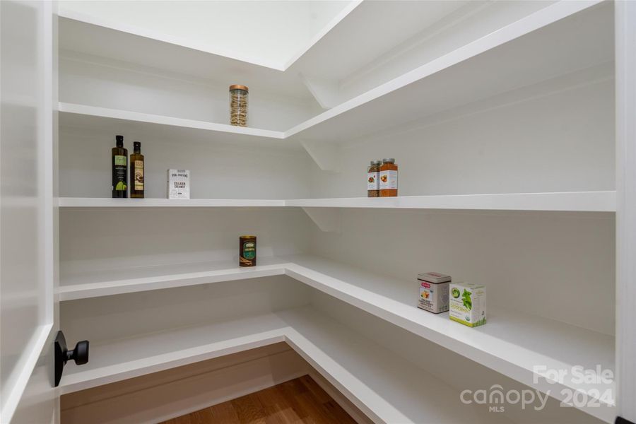 Walk-In Pantry with Built-In Shelving