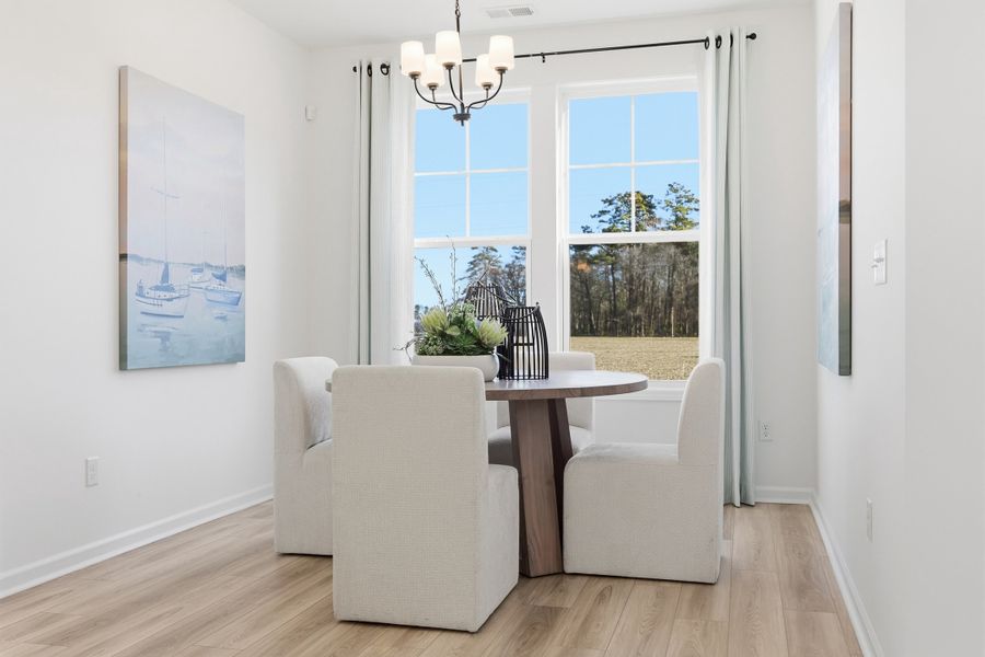 Representative furnished interior of a home built from the Courtney II by Great Southern Homes in Briarfield, Conway (Image 19).