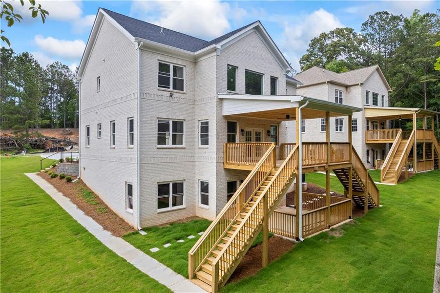 Front exterior of a new home in , Fairburn, GA, highlighting curb appeal (Image 28).