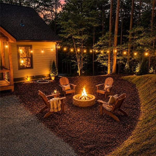 Exterior details and patio area of a home in , Ellijay (Image 23).