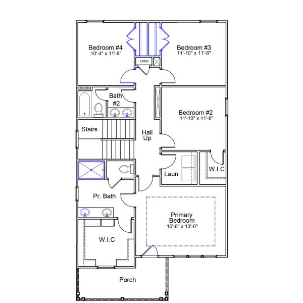 2D floor plan layout of this home in Six Oaks, Summerville, SC (Image 3).