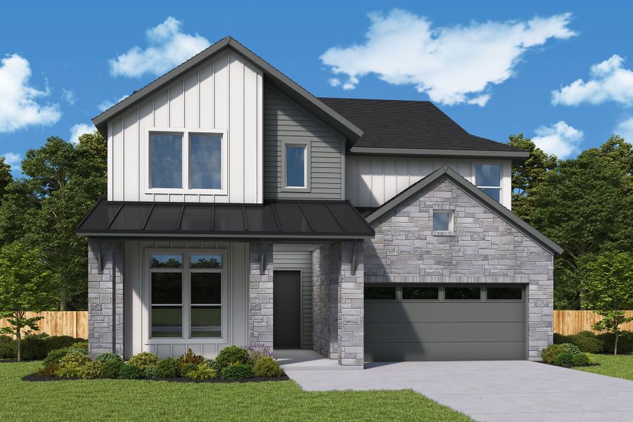 Representative exterior photo of a completed home built from the The Aster by David Weekley Homes in The George - Enclave Collection, Richmond, TX (Image 2). Representative exterior photo of a completed home built from the The Aster by David Weekley Homes in The George - Enclave Collection, Richmond, TX (Image 2).