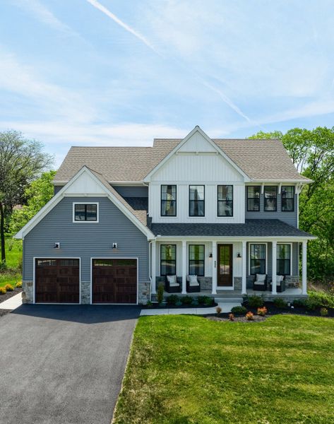 Representative exterior photo of a completed home built from the Magnolia by Keystone Custom Homes in Windermere Farms, Waxhaw, NC (Image 20). Representative exterior photo of a completed home built from the Magnolia by Keystone Custom Homes in Windermere Farms, Waxhaw, NC (Image 20).