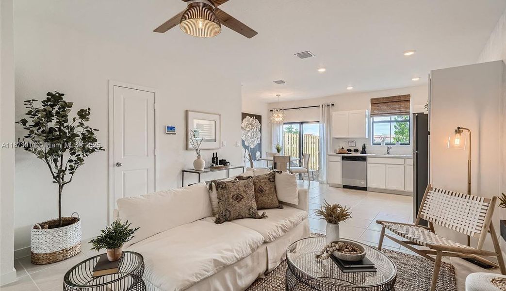 Furnished interior view inside a new home in Palm Cay, Florida City (Image 13).