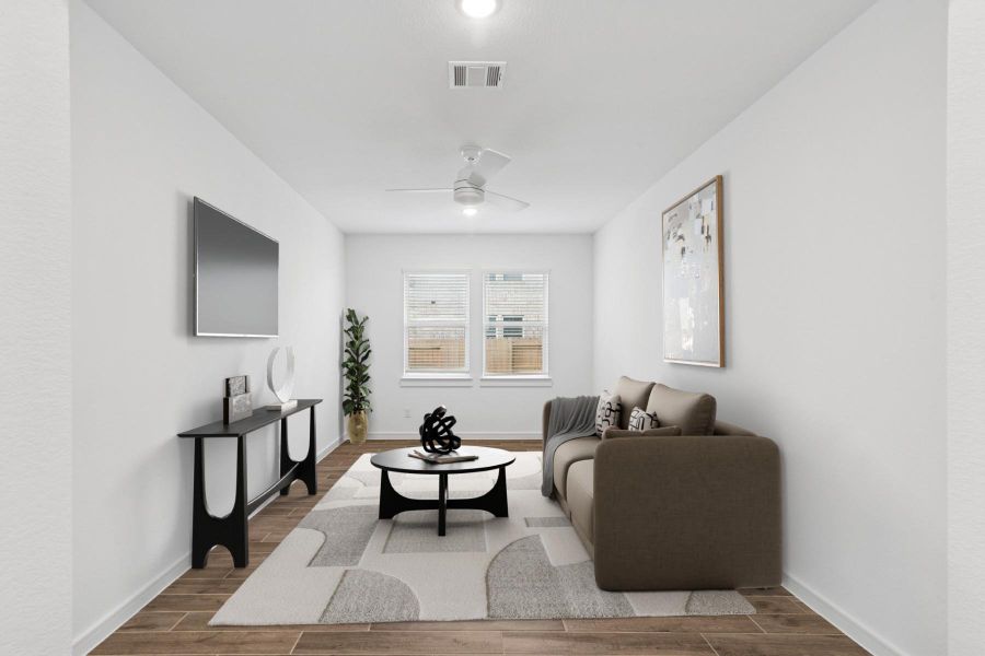 Dedicated media room (*Photo not of actual home and used for illustration purposes only.)