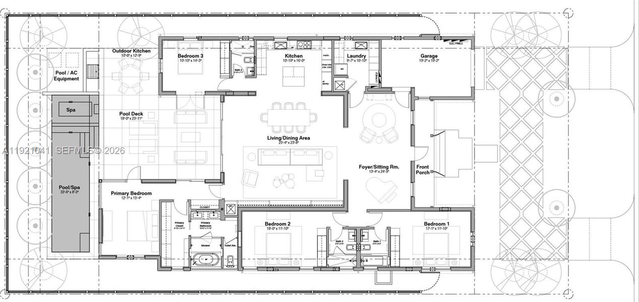 2D floor plan layout of this home in , Miami Beach, FL (Image 3).