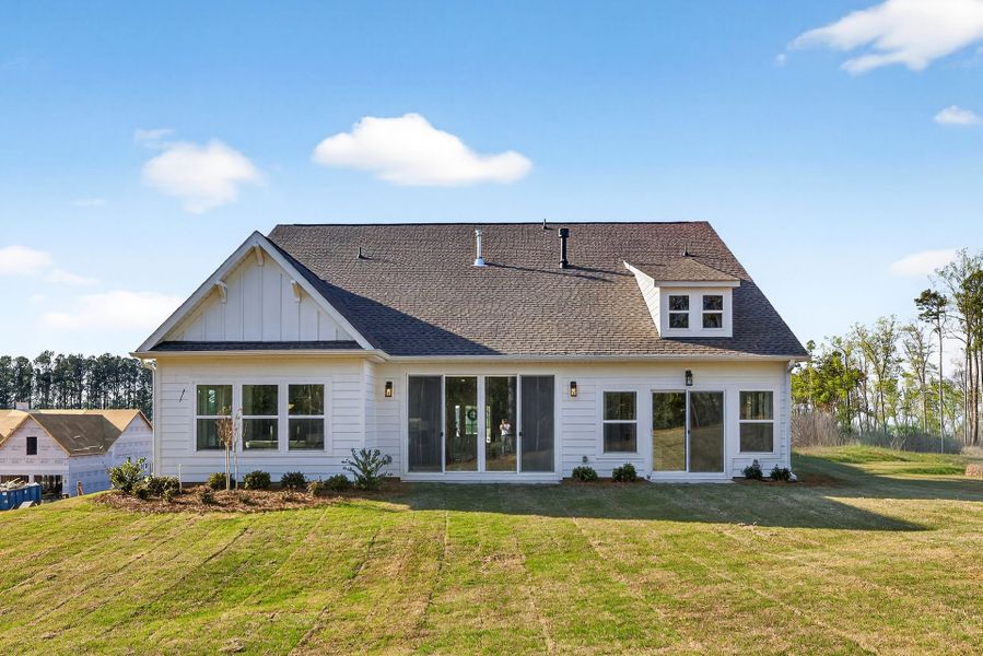 Exterior details and patio area of a home in Edgewater - Harbor Pointe, Lancaster (Image 2).